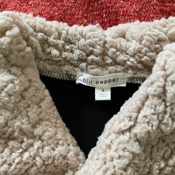 Blu Pepper Faux Shearling Lined Jacket, Size Small - Picture 3 of 5